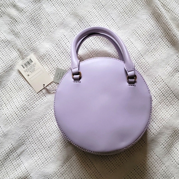 A New Day Lilac Crossbody Circular Round Box Bag Purse Clutch w R… - Picture 2 of 5